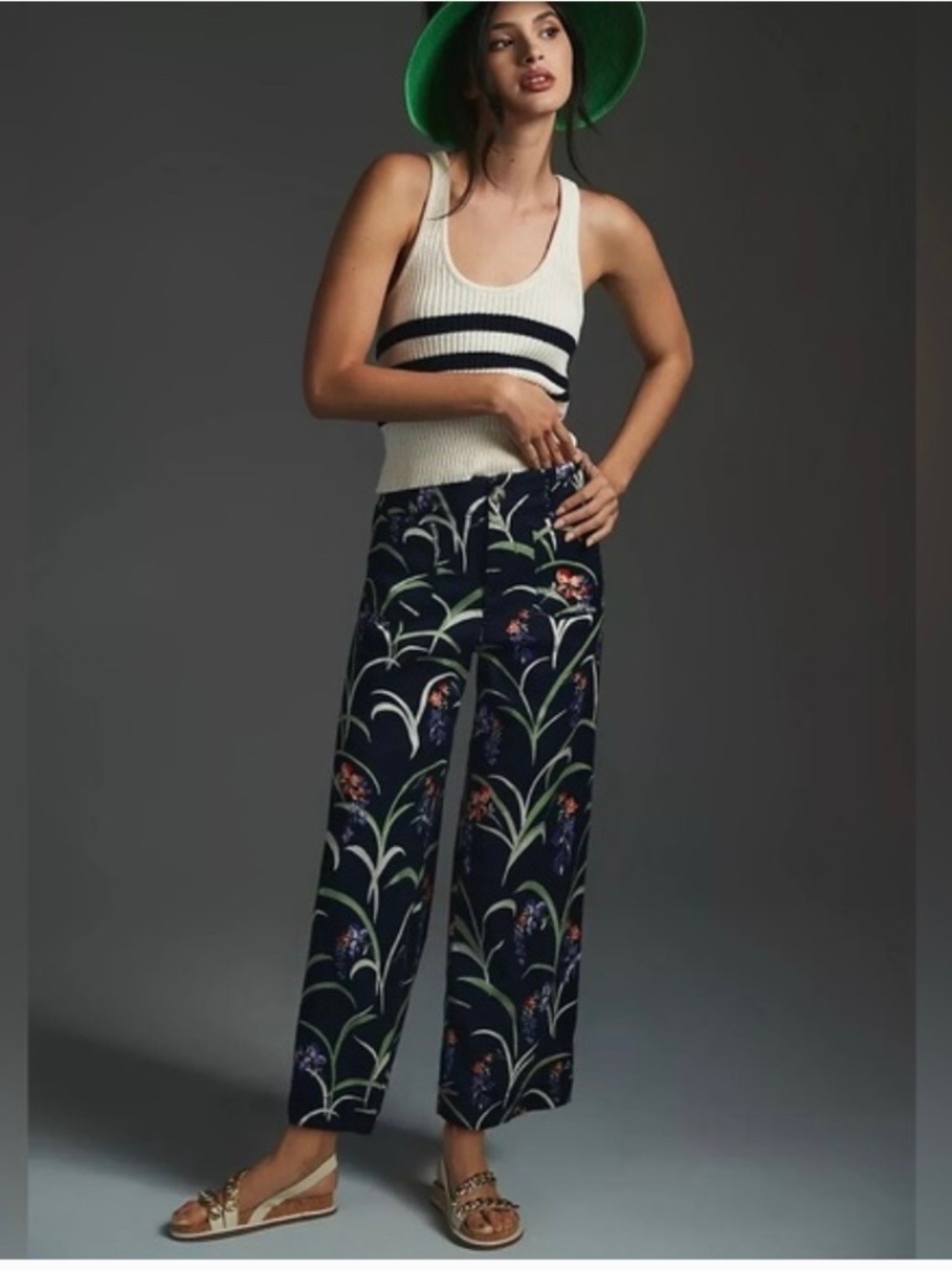 Anthropologie Maeve Colette Deep Navy Floral